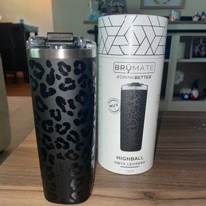 BruMate highball - black leopard - 12oz